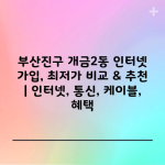 부산진구 개금2동 인터넷 가입, 최저가 비교 & 추천 | 인터넷, 통신, 케이블, 혜택