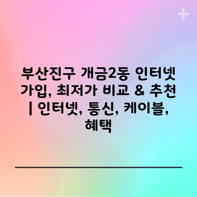 부산진구 개금2동 인터넷 가입, 최저가 비교 & 추천 | 인터넷, 통신, 케이블, 혜택