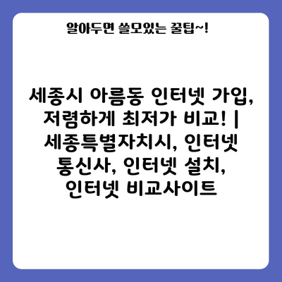 세종시 아름동 인터넷 가입, 저렴하게 최저가 비교! | 세종특별자치시, 인터넷 통신사, 인터넷 설치, 인터넷 비교사이트