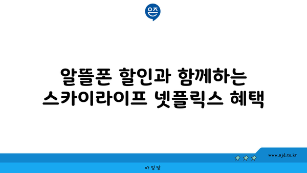 KT스카이라이프 넷플릭스 인터넷 요금제 비교 가이드 | 알뜰폰 할인까지