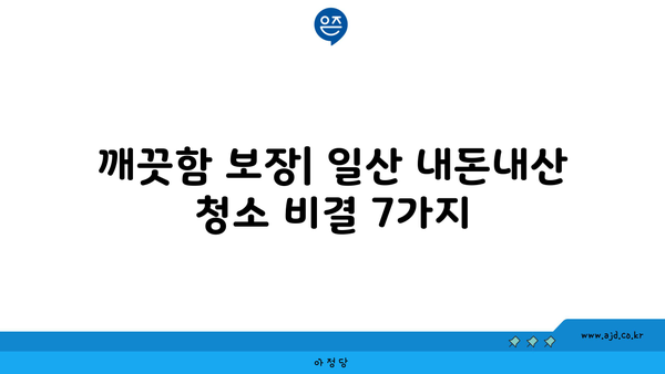 일산 입주 청소 내돈내산 추천 후기 핵심 7가지 | 청소 서비스, 신뢰 평가, 지역 리뷰