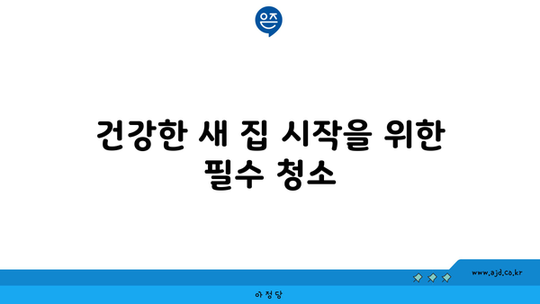 새집증후군 청소 전문가를 쓰는 이유| 빌라와 신축 아파트 입주 필수