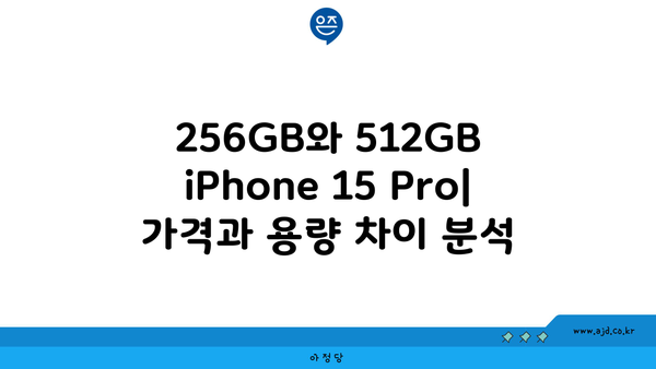 아이폰15 프로 256GB, 512GB 할인 노하우 (색상별로 비교)