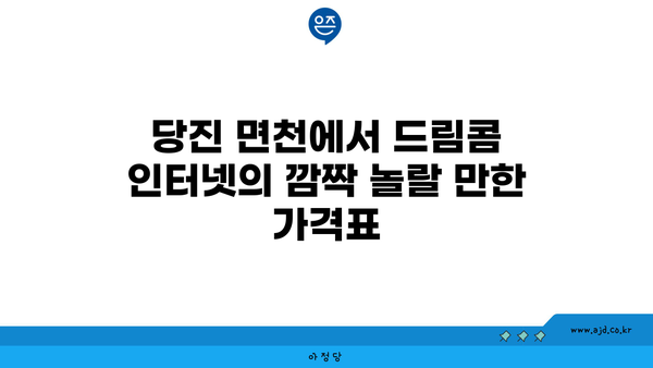 당진 면천에서 가성비 좋은 인터넷 가입 추천 | 저렴한 요금, 신규 가입 혜택