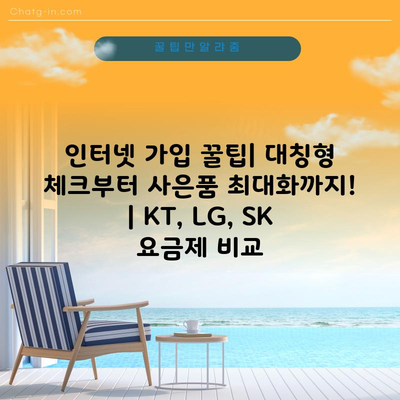 대칭형 인터넷 조회부터 KT SK LG 인터넷 요금제 비교까지 1분 정리