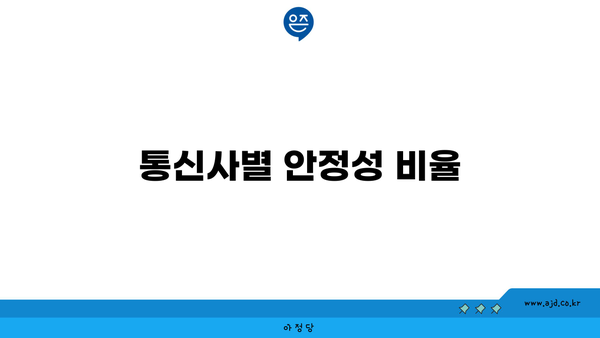 통신사별 안정성 비율