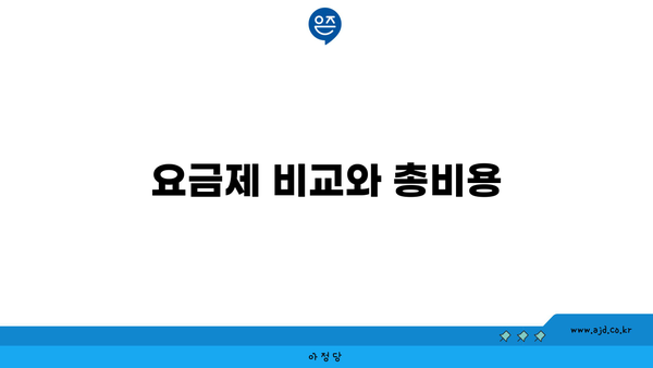 요금제 비교와 총비용