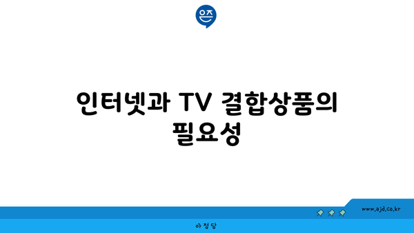 인터넷과 TV 결합상품의 필요성