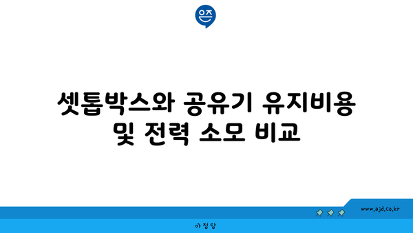 셋톱박스와 공유기 유지비용 및 전력 소모 비교