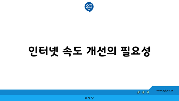 인터넷 속도 개선의 필요성