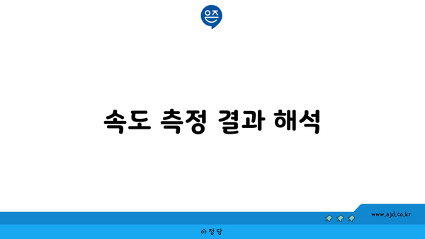 속도 측정 결과 해석