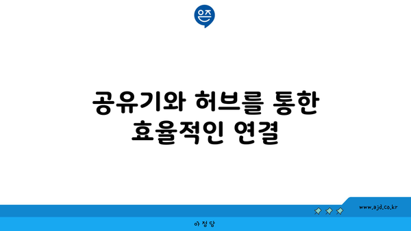 공유기와 허브를 통한 효율적인 연결