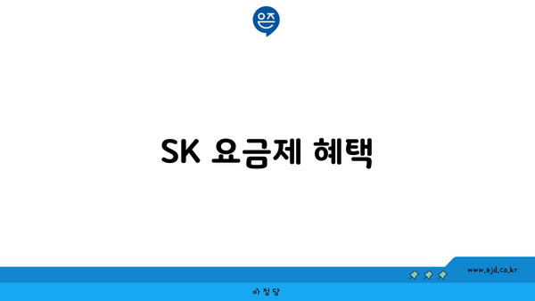 SK 요금제 혜택