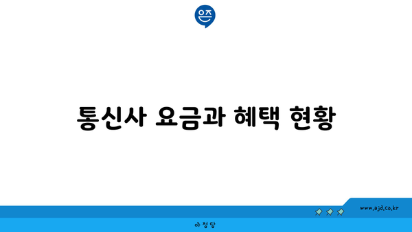 통신사 요금과 혜택 현황