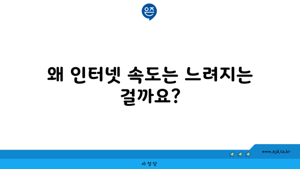 왜 인터넷 속도는 느려지는 걸까요?