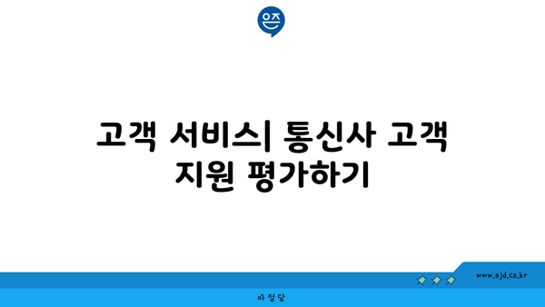 고객 서비스| 통신사 고객 지원 평가하기