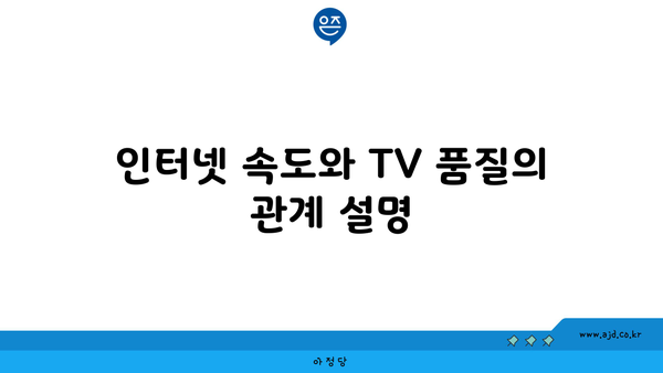 인터넷 속도와 TV 품질의 관계 설명