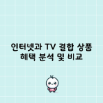 인터넷과 TV 결합 상품 혜택 분석 및 비교