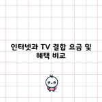 인터넷과 TV 결합 요금 및 혜택 비교