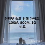 인터넷 속도 선택 가이드: 100M, 500M, 1G 비교