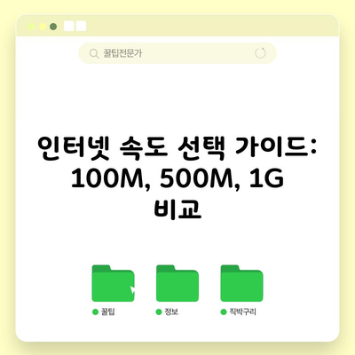 인터넷 속도 100 메가 500 메가 차이, 1G 까지 비교해드리겠습니다.