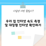 우리 집 인터넷 속도 측정 및 대칭형 인터넷 확인하기