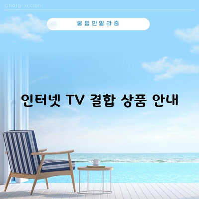 인터넷 TV 결합 상품 안내