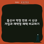 인터넷 약정 만료 시 신규가입과 재약정 혜택 비교