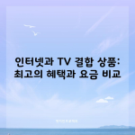 인터넷과 TV 결합 상품: 최고의 혜택과 요금 비교