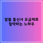 알뜰 통신사 요금제로 절약하는 노하우