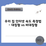 우리 집 인터넷 속도 측정법 – 대칭형 vs 비대칭형