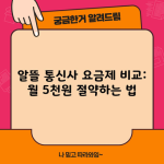 알뜰 통신사 비교 안하고 구매했다가 월 5천 원 버리시는 겁니다.