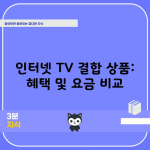 인터넷 TV 결합 상품: 혜택 및 요금 비교