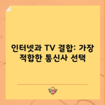 인터넷과 TV 결합: 가장 적합한 통신사 선택