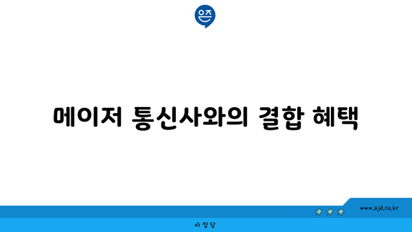 메이저 통신사와의 결합 혜택