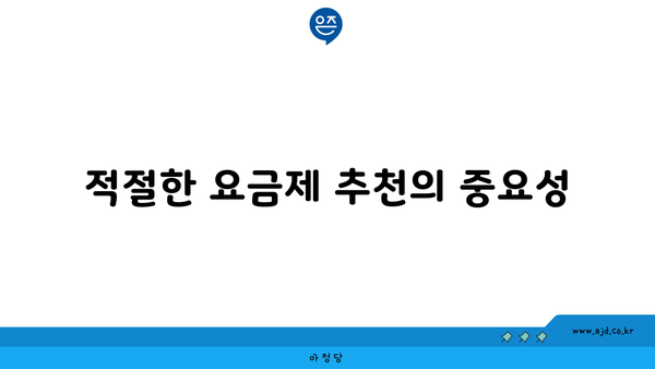 적절한 요금제 추천의 중요성