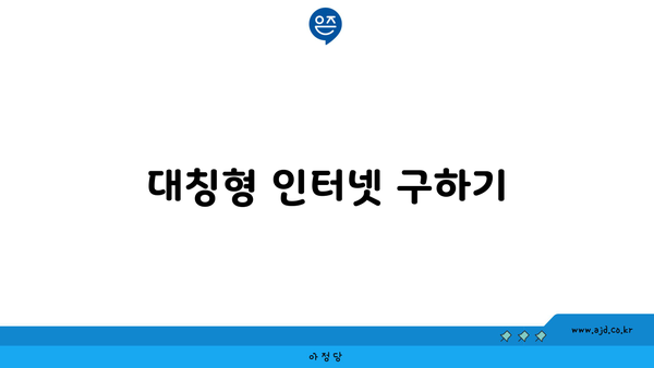 대칭형 인터넷 구하기