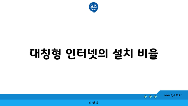 대칭형 인터넷의 설치 비율