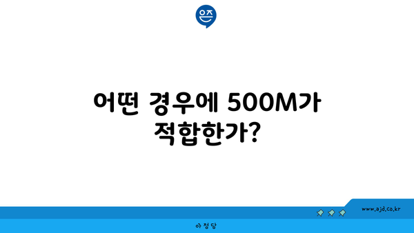 어떤 경우에 500M가 적합한가?