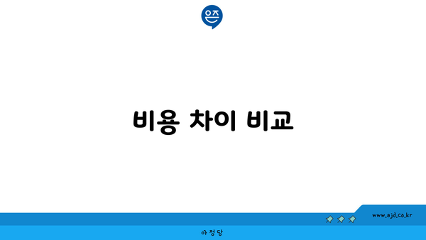 비용 차이 비교