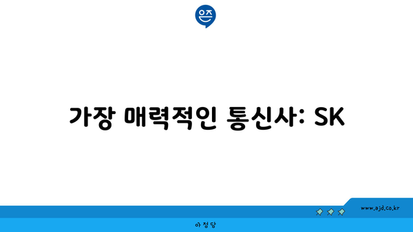 가장 매력적인 통신사: SK