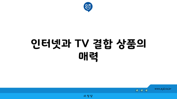 인터넷과 TV 결합 상품의 매력