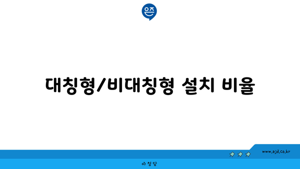 대칭형/비대칭형 설치 비율