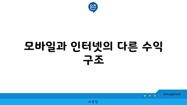 모바일과 인터넷의 다른 수익 구조