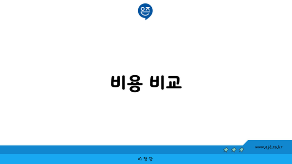 비용 비교