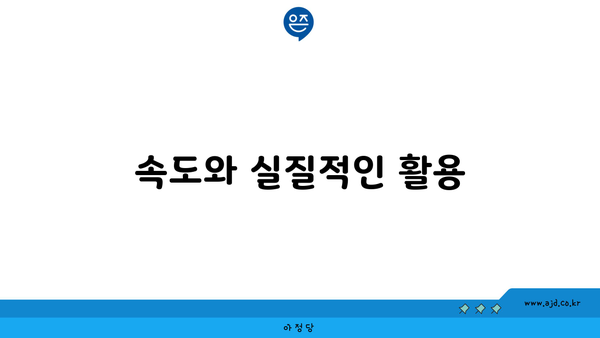 속도와 실질적인 활용