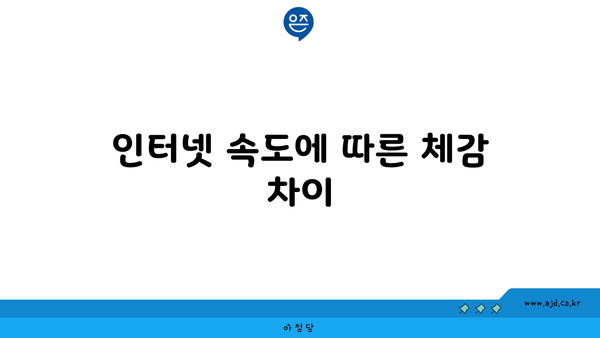 인터넷 속도에 따른 체감 차이