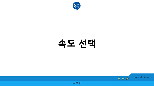 속도 선택