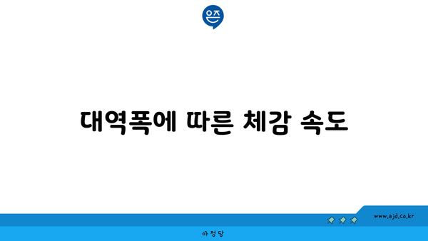 대역폭에 따른 체감 속도