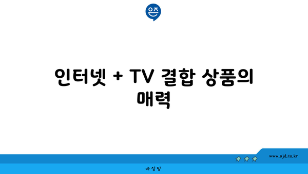 인터넷 + TV 결합 상품의 매력